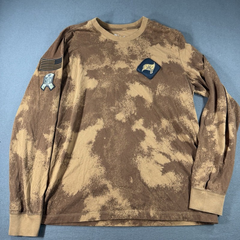 Tampa Bay Buccaneers Shirt Mens Large Brown Salute to Service Military Nike