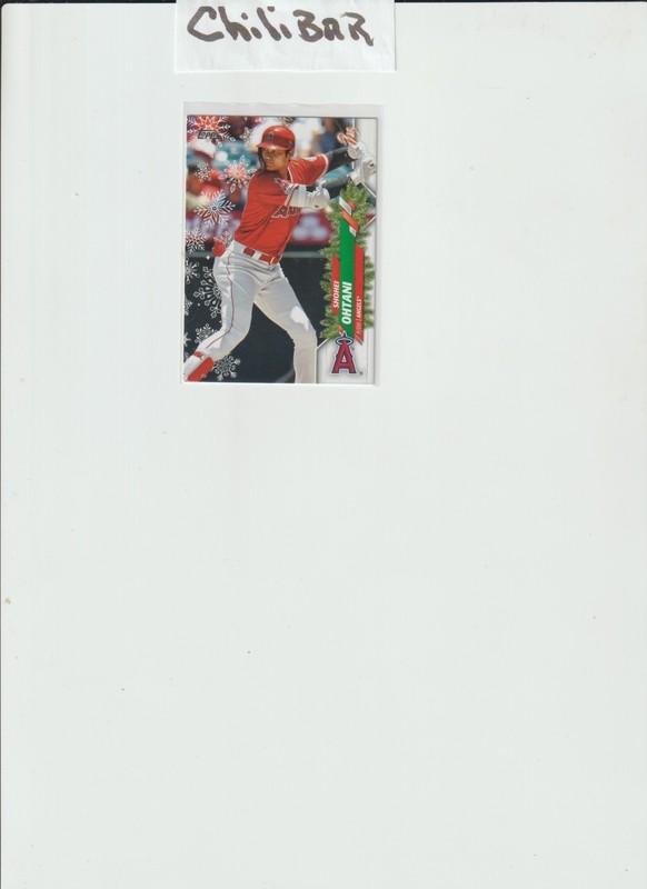 Topps 2020 Holiday Candy Cane Bat Shohei Ohtani SSP Los Angeles Angels #HW26