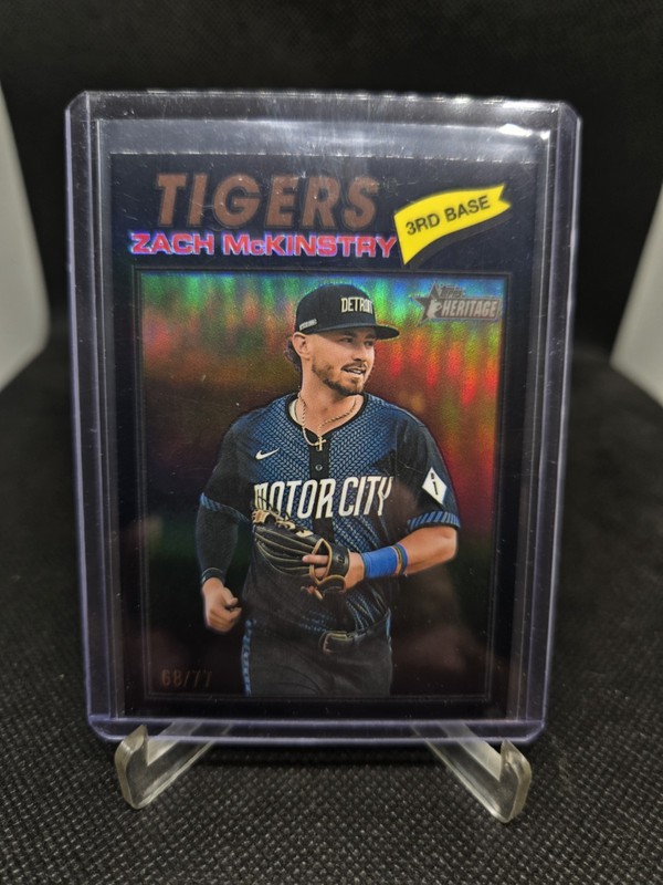 Zach McKinstry 2026 Heritage Chrome Black Border Refractor /77 – Tigers