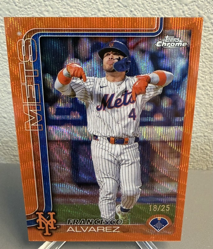 2025 Topps Chrome – Francisco Alvarez #207 Orange Wave Refractor 18/25