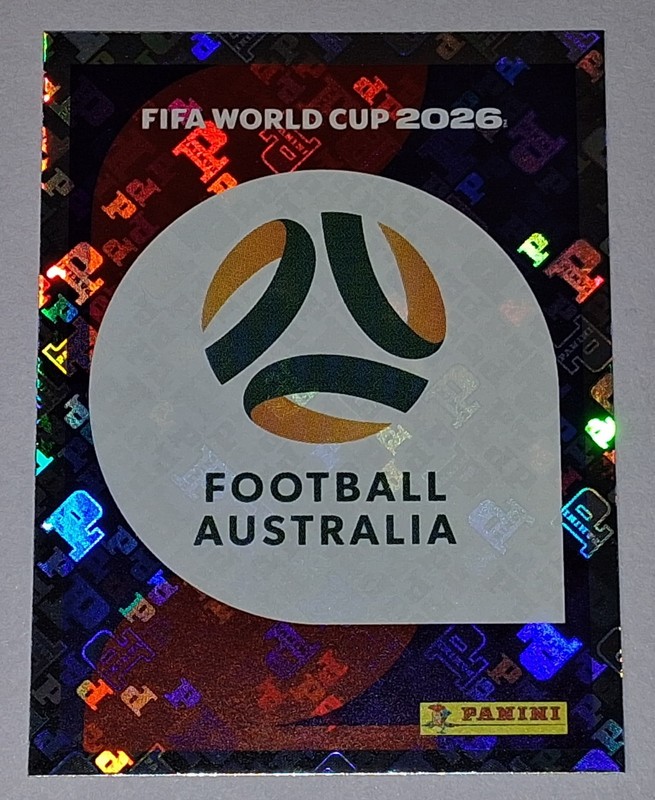 2026 FIFA World Cup Panini Sticker Australia Team Logo Foil AUS 1