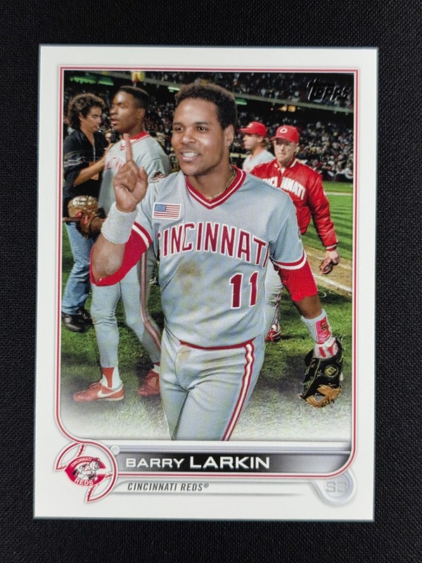 Barry Larkin 2022 Topps Series 2 Image Variation Short Print SP #557 REDS