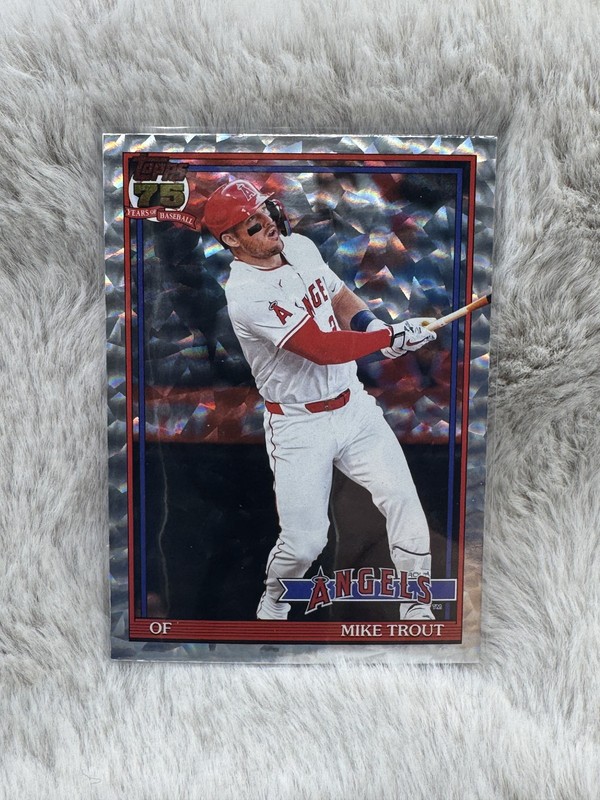 2026 Topps #T91-1 Mike Trout 1991 Topps Baseball 35th Anniversary Crackle Foil