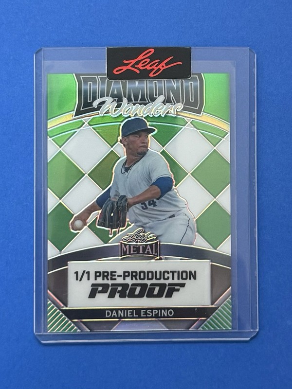 Daniel Espino 2024 Leaf Baseball 1/1 Pre Production Proof
