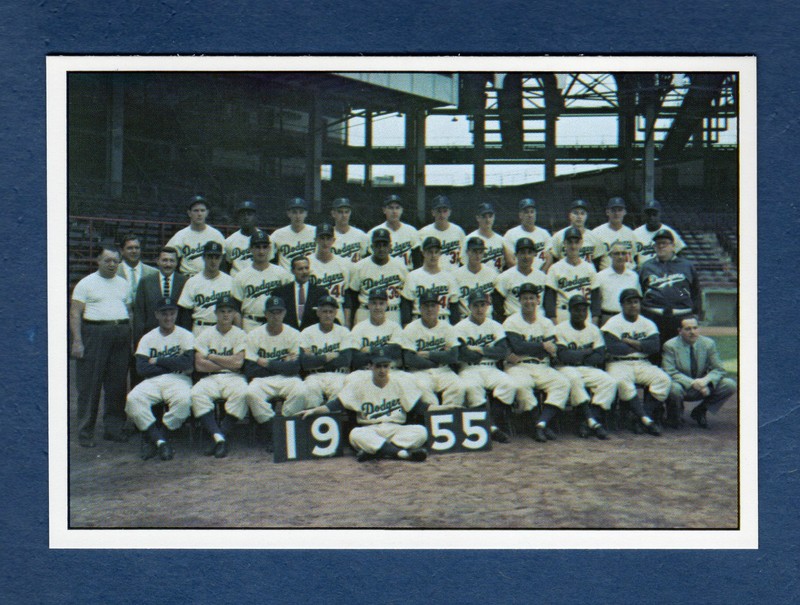 1955 BROOKLYN DODGERS World’s Champion team 3-1/2″ X 5″ card ~ 1979 TCMA, Ltd.