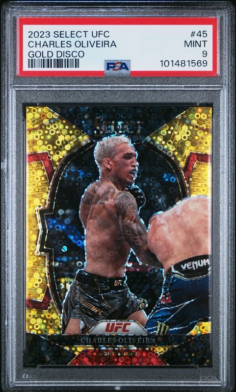 PSA 9 – 2023 Charles Oliveira Gold Prizm 08/10 Panini Select UFC – Concourse