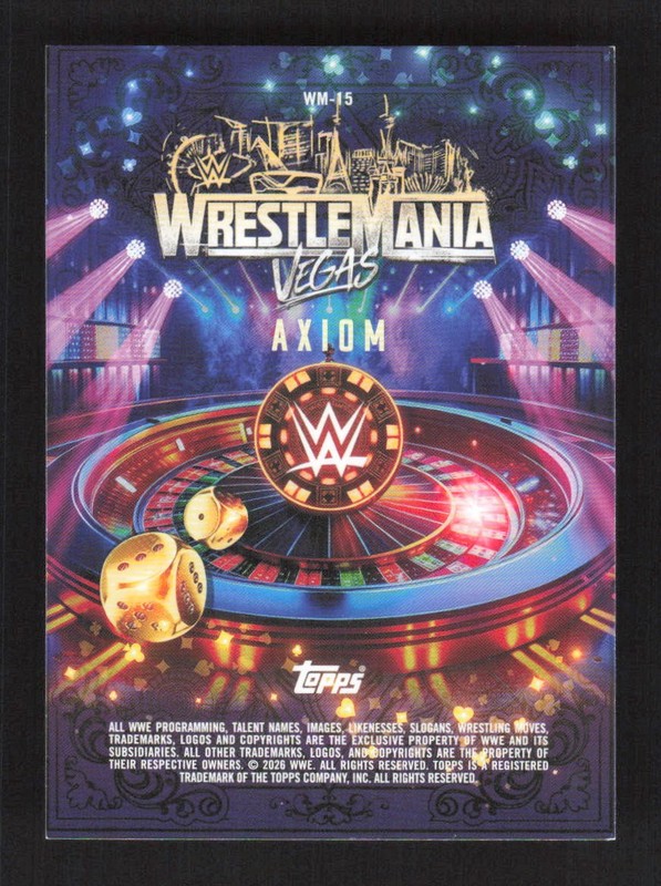 Axiom 2026 Topps WWE WrestleMania Vegas Exclusive #WM-15 gallery