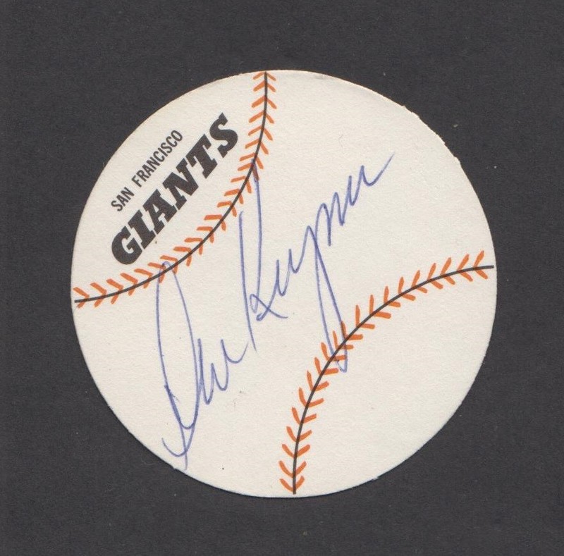 1970’s San Francisco SF Giants Dave Kingman Autograph on Team Stationary