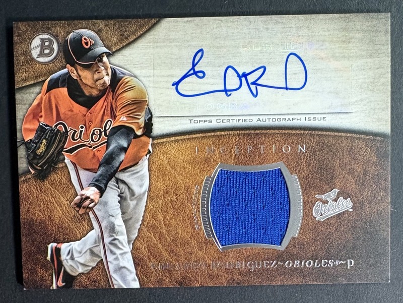 2014 EDUARDO RODRIGUEZ Bowman Inception Autograph Auto & Jersey Rookie RC #AR-ER