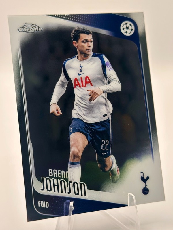 2025-26 Topps Chrome UEFA Brennan Johnson #18 Tottenham