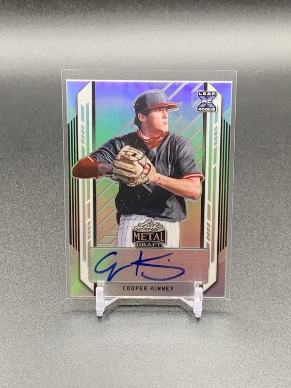 2021 Leaf Metal Draft Cooper Kinney BA-CK1 Silver Auto | Tampa Bay Rays