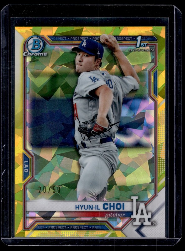 Hyun-il Choi 2021 Bowman Chrome Sapphire Edition Yellow Card /50 #BCP-130