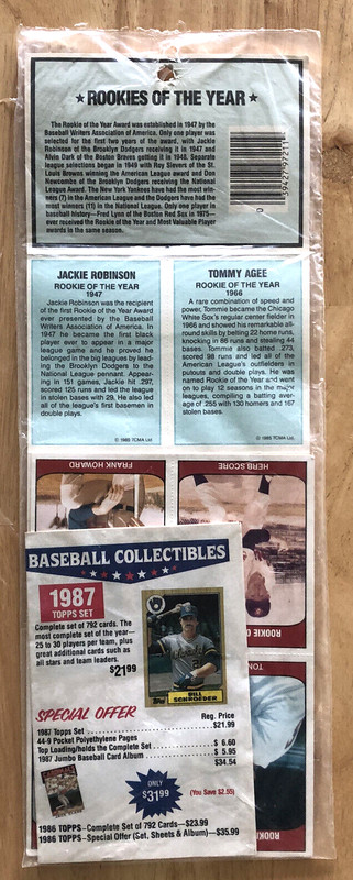 NEW SEALED 1985 TCMA ROOKIES OF THE YEAR 10 CARDS - ROBINSON MUNSON NEWCOMBE gallery
