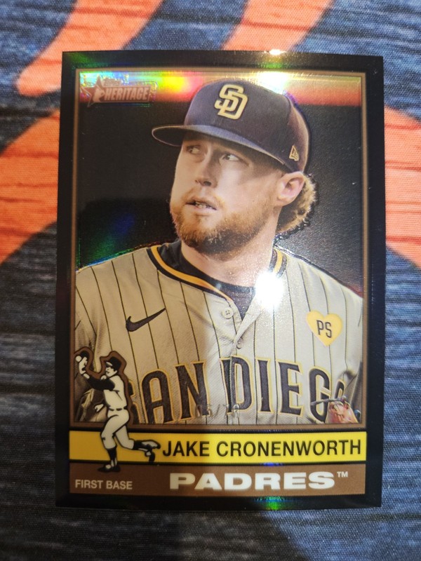 2025 Topps Heritage Jake Cronenworth #285 Chrome Black Border /76