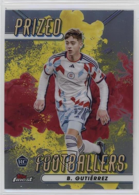 2023 Finest MLS Fusion Yellow & Red Brian Gutierrez Gutiérrez Rookie RC j3z