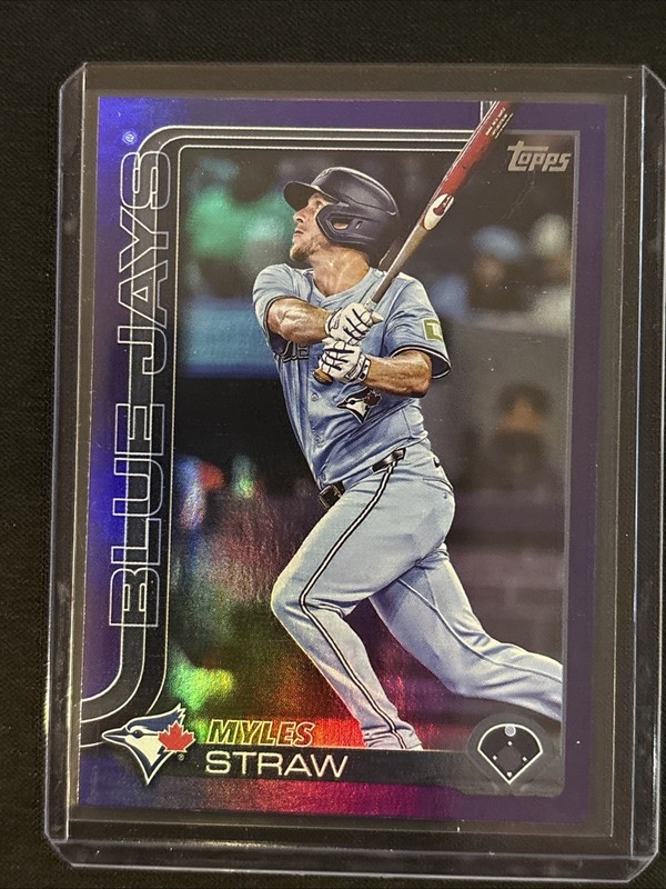 🔥Myles Straw 2025 Topps Update #US340 Purple Rainbow Foil 224/250 Blue Jays