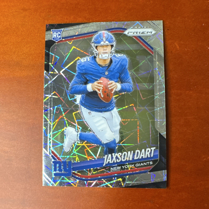 Panini 2025 Prizm Rookies Jaxson Dart Rookie #332 New York Giants Lazer NFL