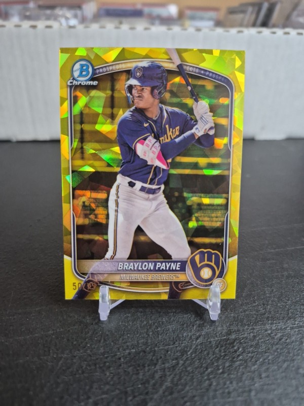 2025 Bowman Sapphire Edition #BCP-148 Braylon Payne Yellow #50/75
