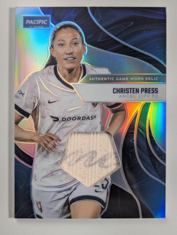 2025 Parkside NWSL Pacific Christen Press Game Worn Relic QTY