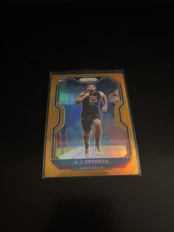 A.J. Epenesa 2020 Panini Prizm Orange Prizm /249 RC Bills 313