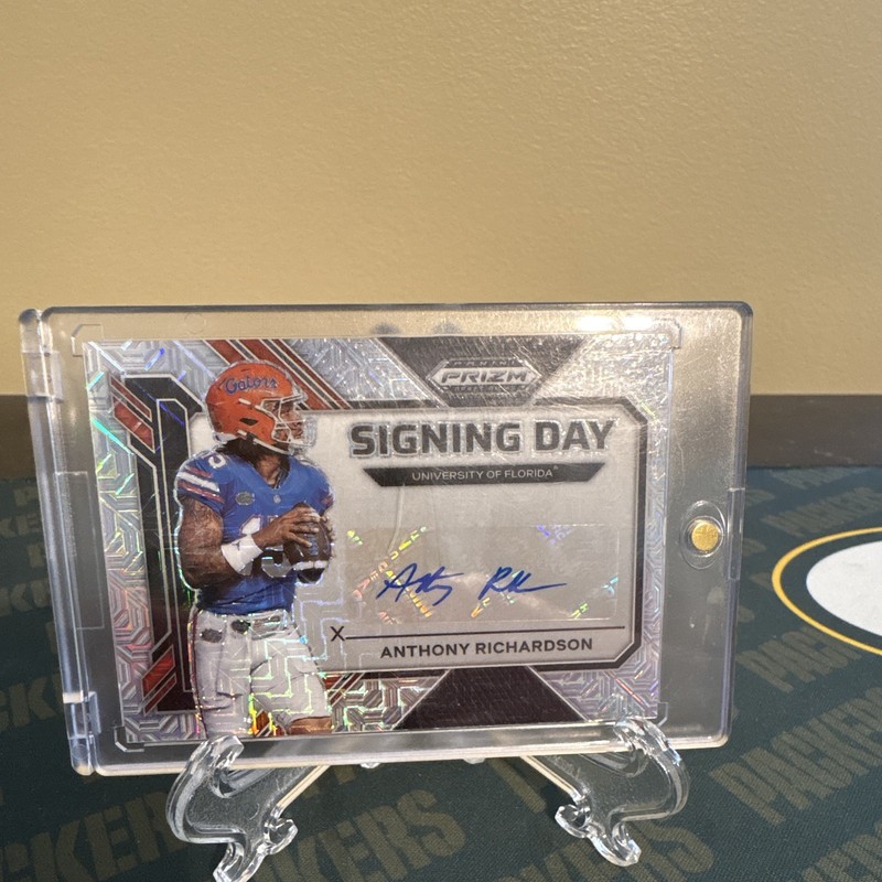 2023 Panini Prizm Draft Picks Signing Day Anthony Richardson Auto Mojo /25 RC
