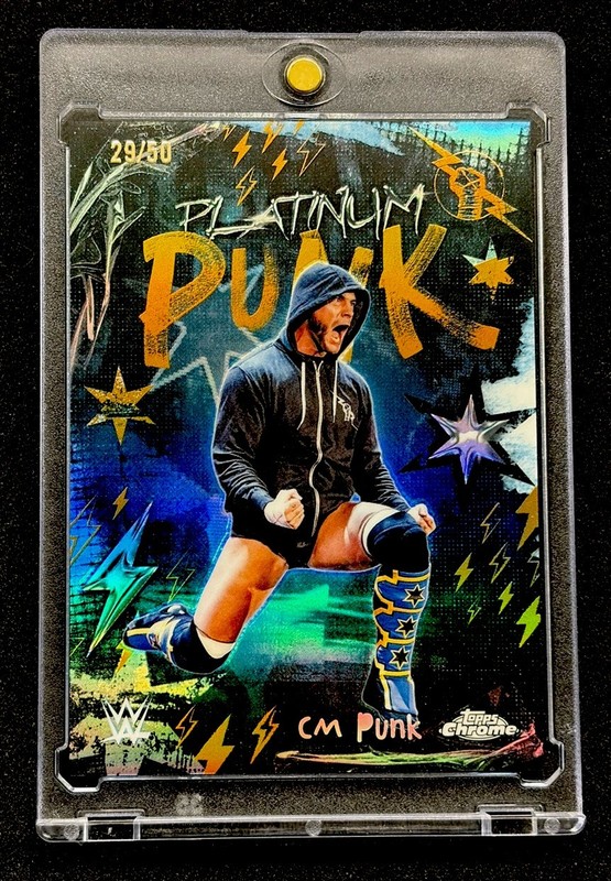 CM Punk2026 Topps Chrome WWE Platinum Punk Gold Refractor #PLP-20 /50