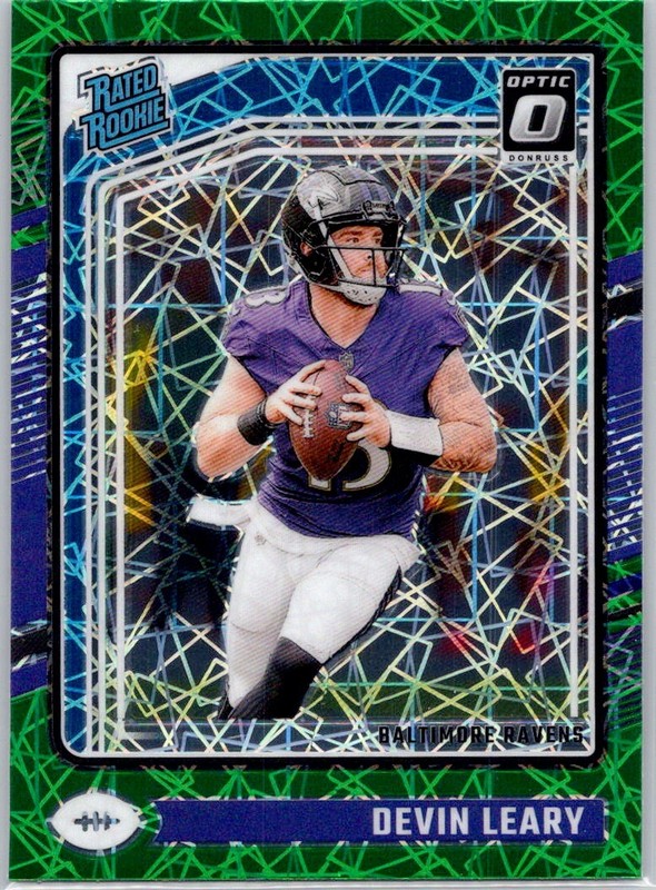 2024 Donruss Optic Green Velocity #227 Devin Leary Rookie Baltimore Ravens
