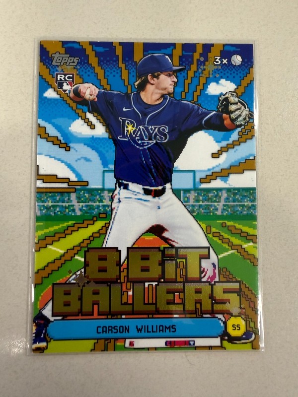 2026 Topps – Carson Williams (RC) 8-Bit Ballers Gold 34/50, Card #8B-23