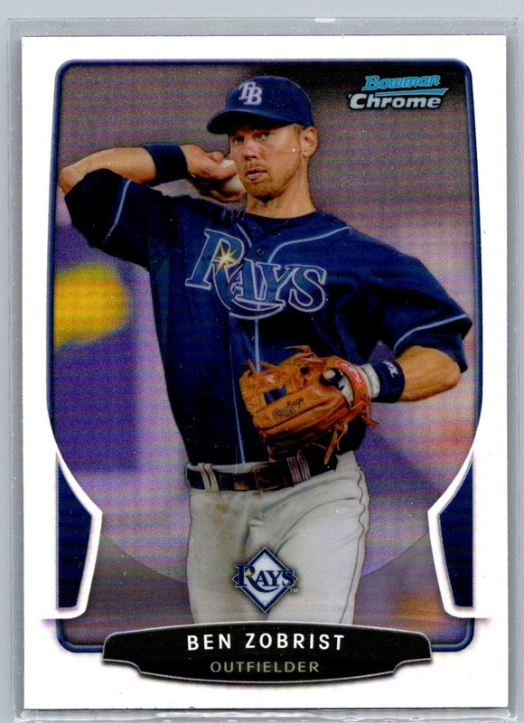 2013 Bowman Chrome Refractor Ben Zobrist 73