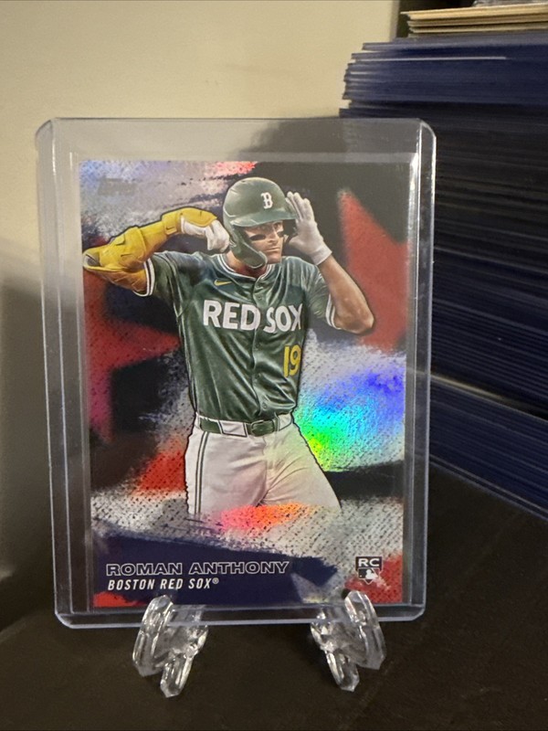 Roman Anthony RARE ROOKIE HOLO FOIL REFRACTOR TOPPS RC CARD RED SOX 💎