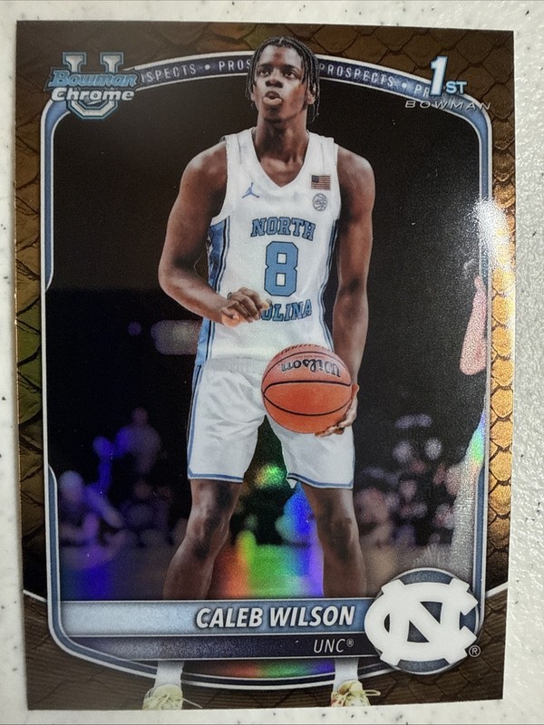2025-26 Topps Bowman Basketball #BCP-83 Caleb Wilson Reptilian Refractor 1st SP