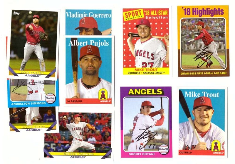 2019 Topps Archives (1-330) – LOS ANGELES ANGELS w/ 2 different Shohei Ohtani