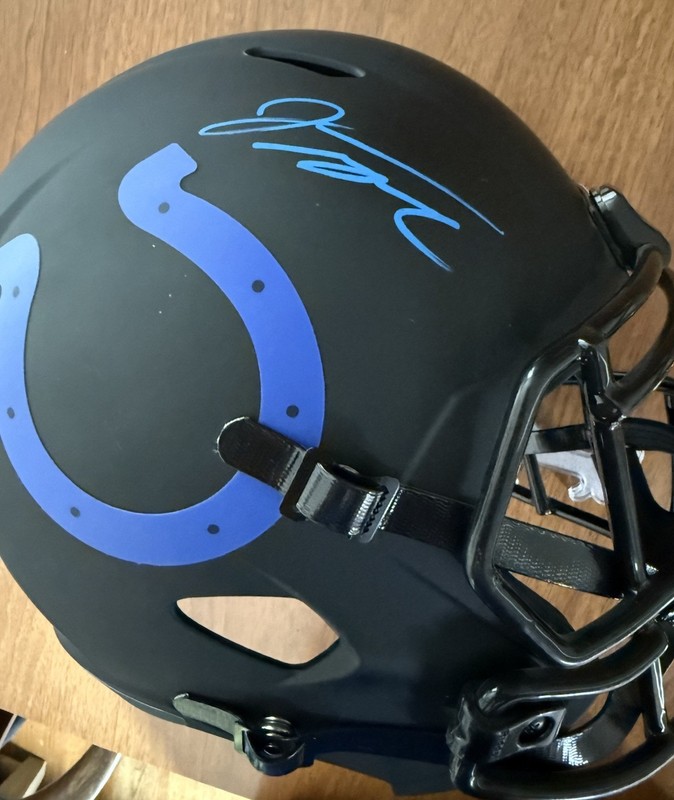 Jonathan Taylor Signed Indianapolis Colts Full-Size Replica Lunar Eclipse Helmet