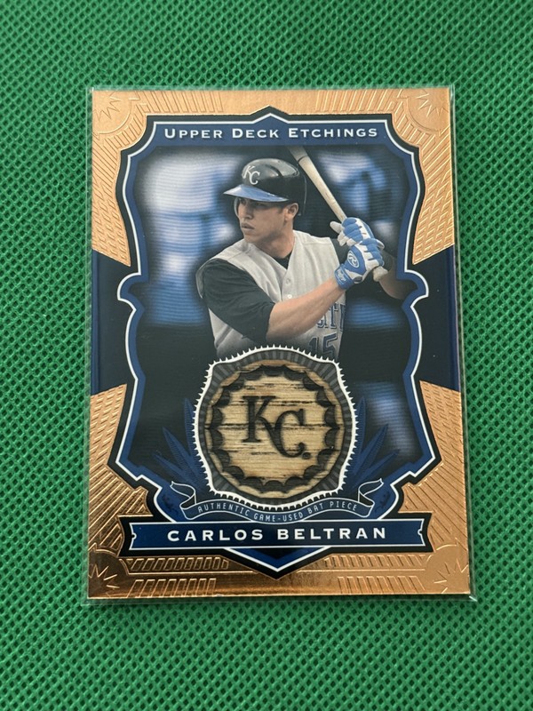2004 Upper Deck Etchings Carlos Beltran Game Used Bat Relic BE-CB Royals