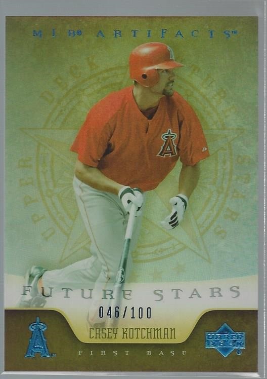 2005 Upper Deck Artifacts Rainbow Blue Casey Kotchman #ed 46/100