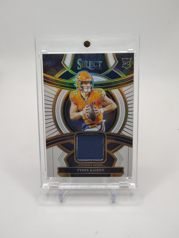 2023 Panini Select Rookie Swatches Tyson Bagent #RSW-TBA White Prizm /75