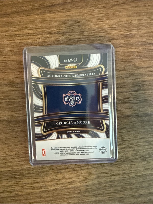 2025 Select WNBA Georgia Amoore Autographed Memorabilia Silver RC AU MEM gallery