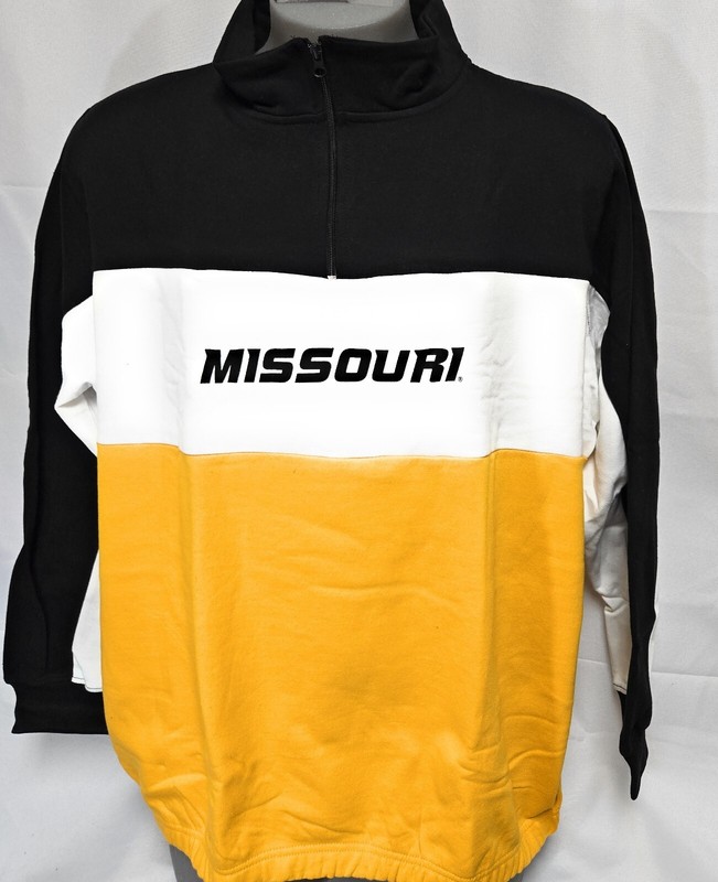 Womens Plus Size Profile Varsity Missouri Mizzou Tigers NCAA 1/4 Zip Sweatshirt