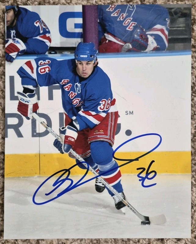 Matthew Barnaby Signed Autographed 8×10 Photo RANGERS