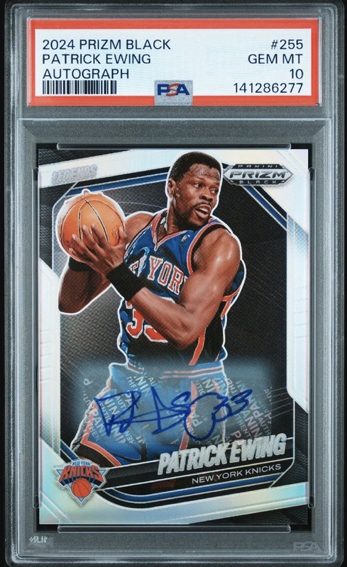 2024 Panini Prizm Black 255 Patrick Ewing AUTOGRAPH PSA 10 GEM MINT