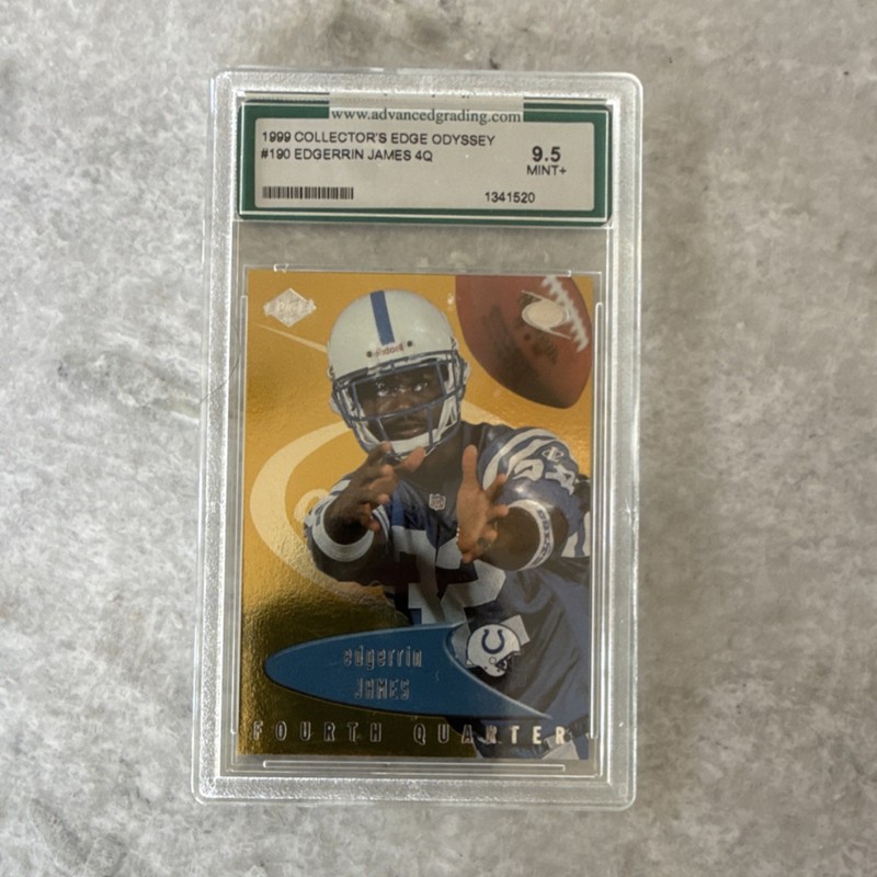 Collector’s Edge 1999 Odyssey Edgerrin James #190 4Q Colts AGS 9.5
