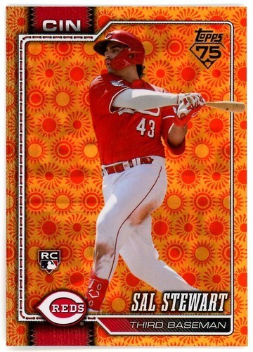 2026 Topps Series 2 ~ Sal Stewart RC #372 ~ Orange “SUN” Holo Foil Parallel