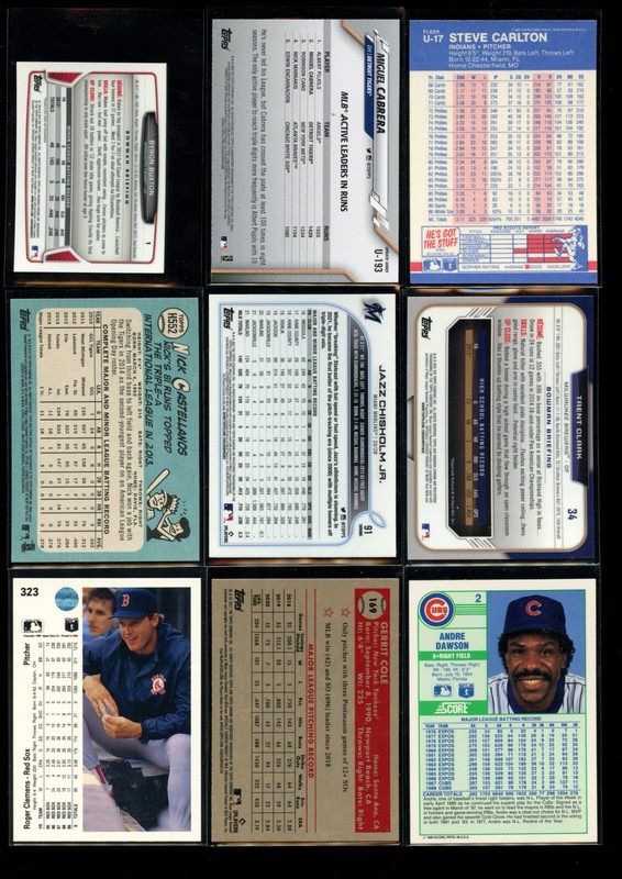 100 Lot Bo Jackson Fred McGriff Rookie Pete Rose Reggie Jackson Winfield Tiffany gallery