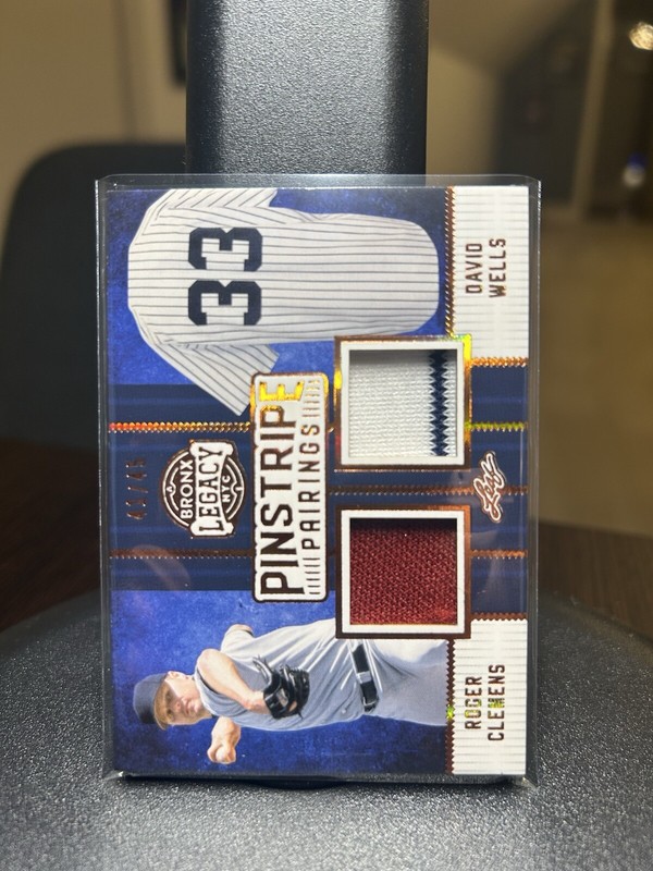 2024 Bronx Legacy Pinstripe Pairings David Wells/Roger Clemens RED SOX PATCH?!?
