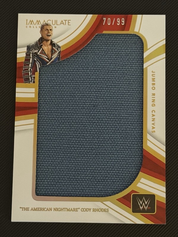 Cody Rhodes 2023 Panini Immaculate #JR-CRD WWE SP Ring Patch /99 Wrestlmania 38!