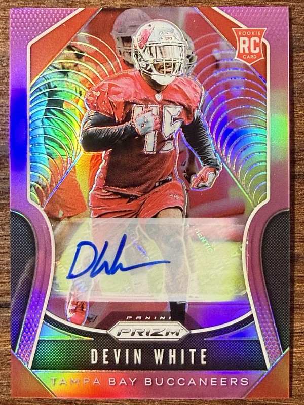 2019 Prizm Devin White Rookie Auto Pink RC #312 Buccaneers