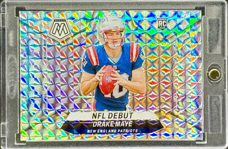 Drake Maye RARE ROOKIE SILVER REFRACTOR INVESTMENT CARD PANINI PATRIOTS MVP