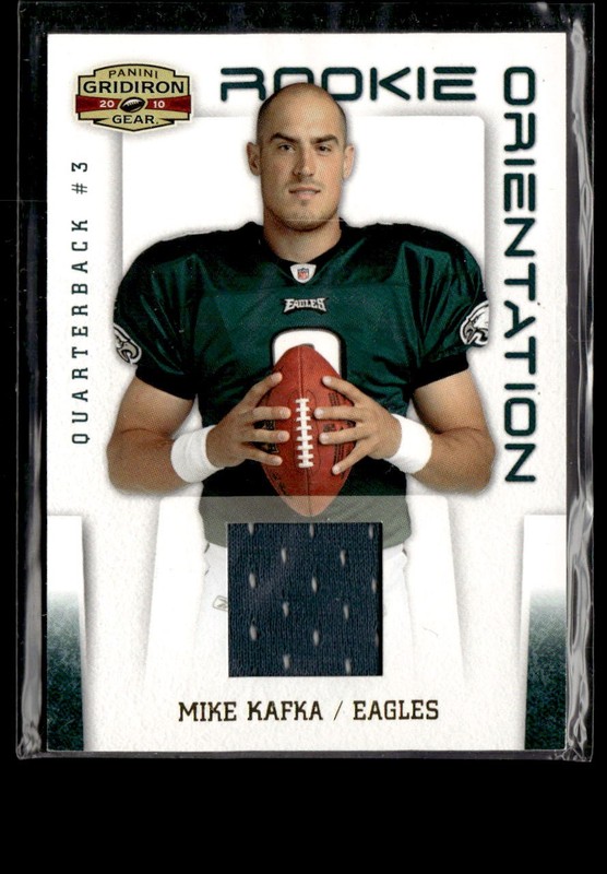 2010 Panini Gridiron Gear #15 Mike Kafka Rookie Orientation Jerseys SN,MEM 3203N
