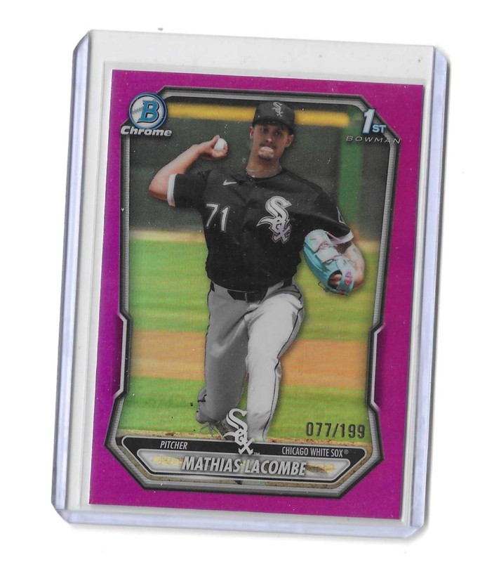 2026 Bowman Chrome Mathias Lacombe Reptilian Fuchsia RC Refractor /199 – BCP-119