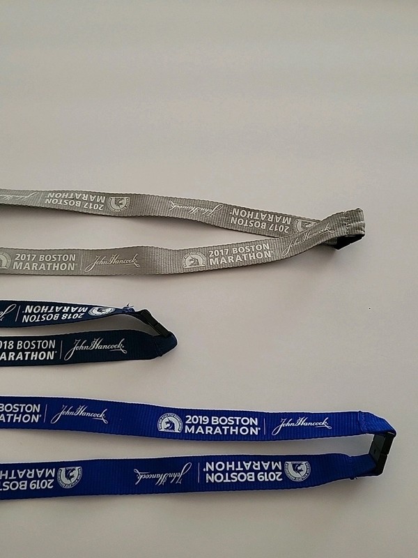 Boston Marathon John Hancock Lanyard Lot Of 3 - 2017, 2018, & 2019 gallery